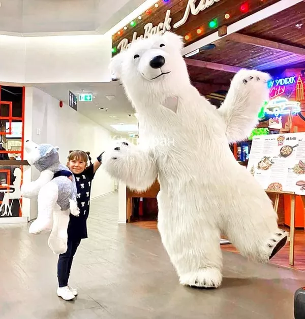 Надувний костюм Білий Ведмідь. Надувной костюм Белый Медведь 3