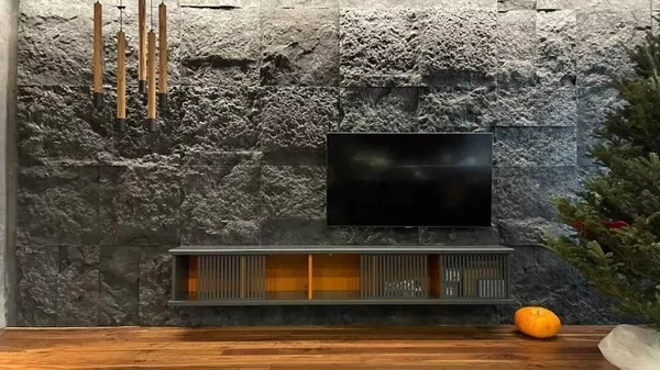 Скала в интерьере,  формирование водопадов,  отделка каминов 3