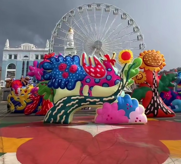 Декорации улиц надувные для оформления сцены,  рекламы 5