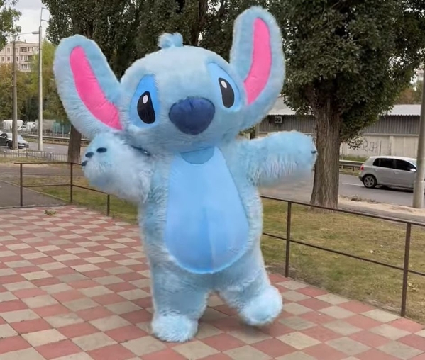 Костюм Стич надувной аниматору 250 см детские праздники,  корпоративы