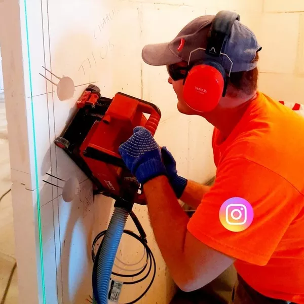 Штробление стен без пыли под электрику Харьков 6