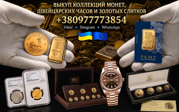 Скупка золотых и серебряных монет, золотых слитков и швейцарских часов премиум-класса по всей Европе