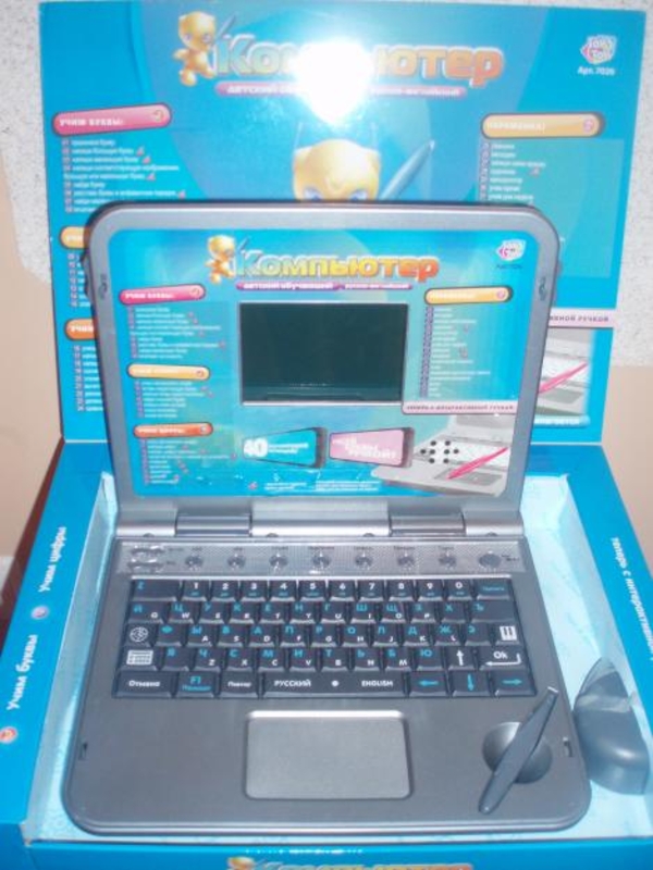 Обучающий ноутбук с интерактивной мышкой руско-английский на 40 функци