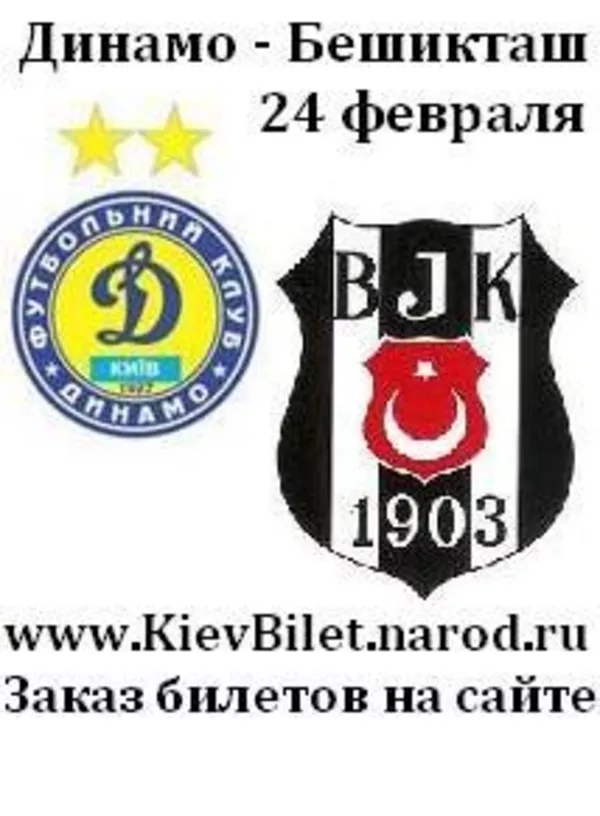 Билеты на футбольный матч Динамо (Киев) - Бешикташ (Турция). 24.02.11
