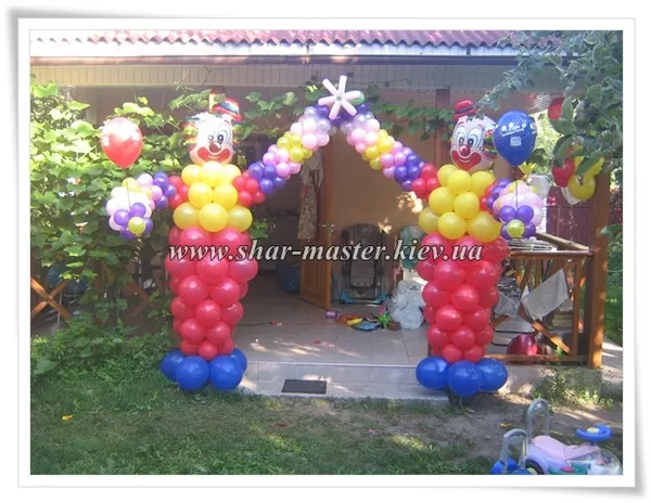 Оформление воздушными шарами с гелием в Киеве,  гелиевые шарики.