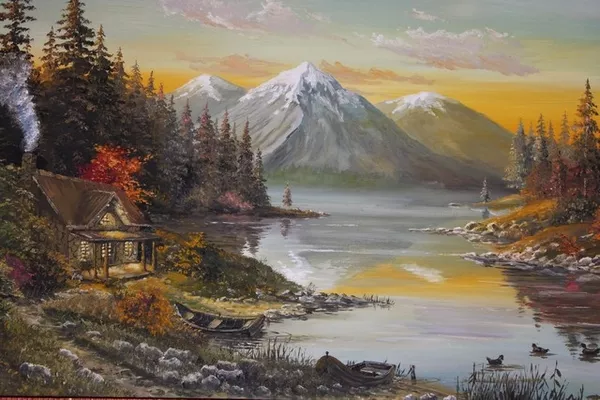 продаю свои картины маслом на холстах, а также выполняю роспись по ст