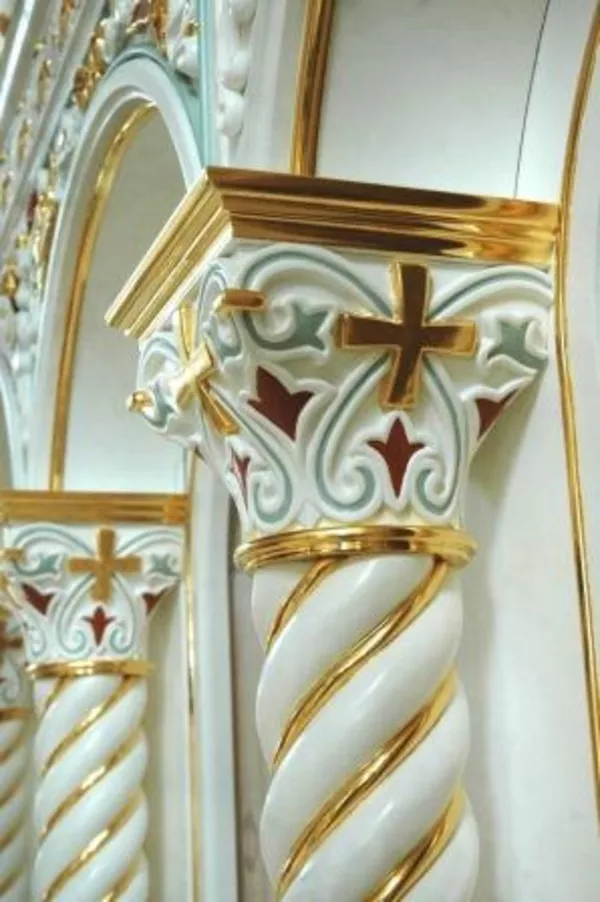 , позолота поталью,  золчение сусальным золотом