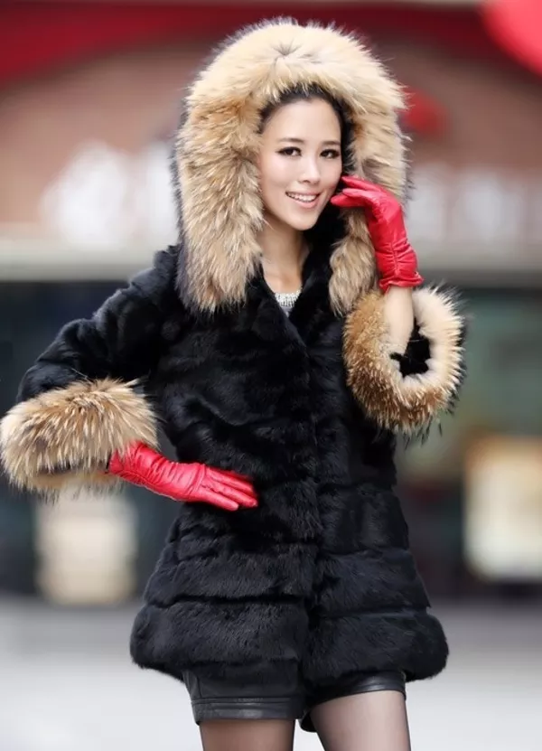 Полушубок шуба из меха кролика размеры хс с м 2