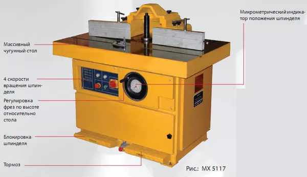  Фрезерный станок по дереву MX5117 (вал 35 мм и 32 мм) 