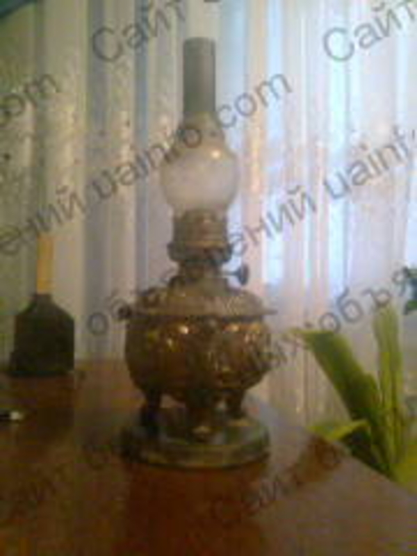 Немецкая керосиновая лампа-ваза 19 века 2