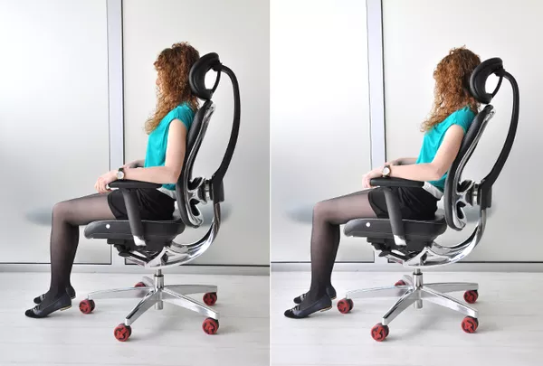 Ортопедическое офисное кресло из кожи Wagner