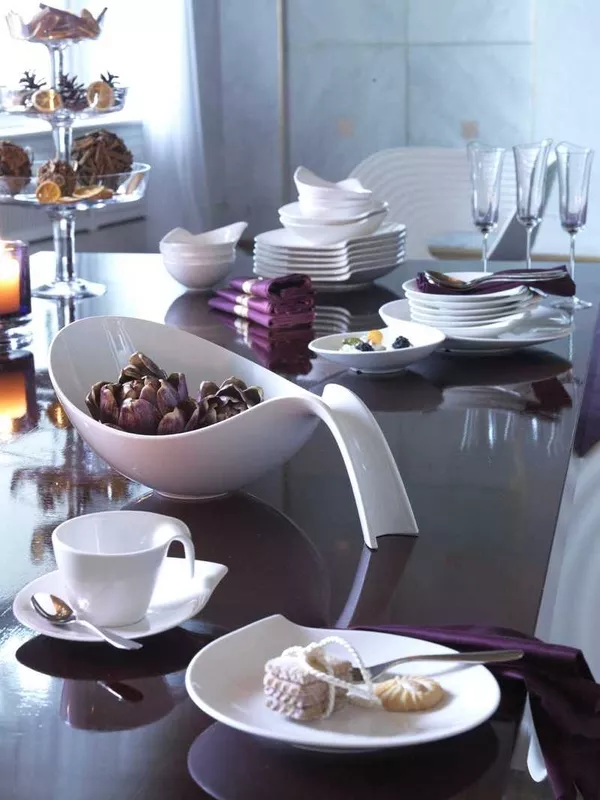 Набор из фарфора для подачи салатов 2