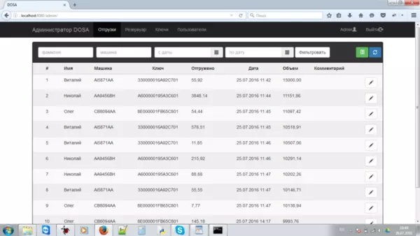 Программа для учета нефтепродуктов на ведомственной АЗС 4