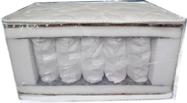 Матрас 1, 6х2м с отдельными пружинами, кокосом с двух сторон, чехол 8