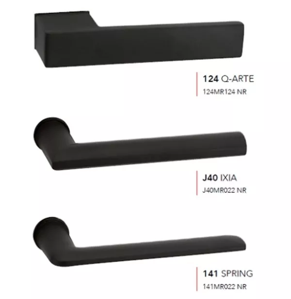 Итальянские ручки для межкомнатных дверей и окон Black&White Reguitti 5