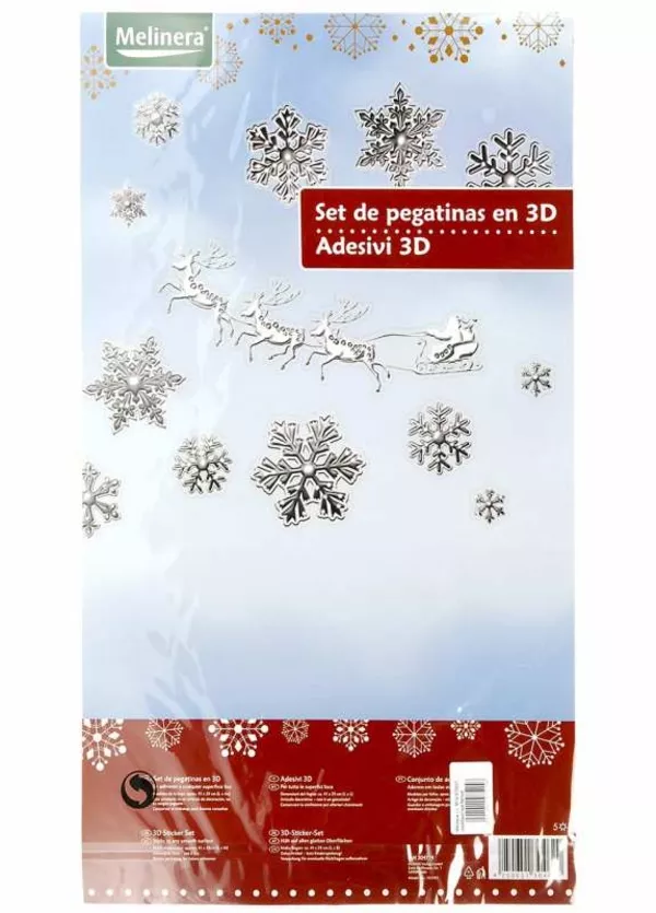 M19-570007, Новогодний набор наклеек 3D