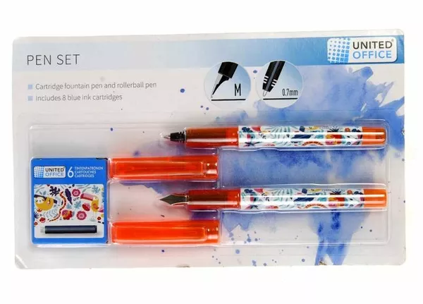 M18-470720, Набор ручек - 2 шт, оранжевый-разноцветный